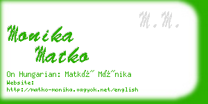 monika matko business card